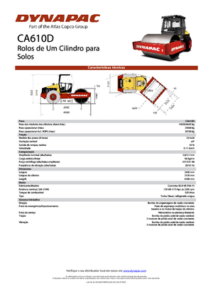 Cilindri compactori cu un singur tambur Dynapac CA 610 D