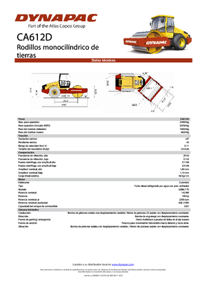 Cilindri compactori cu un singur tambur Dynapac CA 612 D