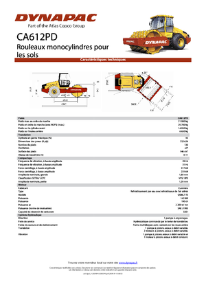 Cilindri compactori cu un singur tambur Dynapac CA 612 PD