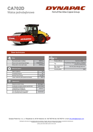 Cilindri compactori cu un singur tambur Dynapac CA 702 D