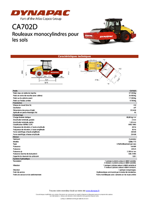Cilindri compactori cu un singur tambur Dynapac CA 702 D