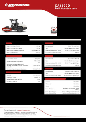 Cilindri compactori cu un singur tambur Dynapac CA1500D