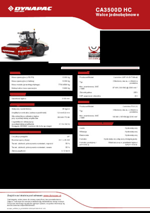 Cilindri compactori cu un singur tambur Dynapac CA3500D HC
