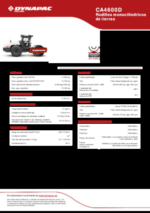 Cilindri compactori cu un singur tambur Dynapac CA4600D