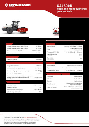 Cilindri compactori cu un singur tambur Dynapac CA4600D