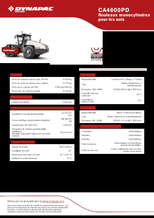 Cilindri compactori cu un singur tambur Dynapac CA4600PD 