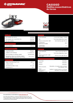 Cilindri compactori cu un singur tambur Dynapac CA5500D