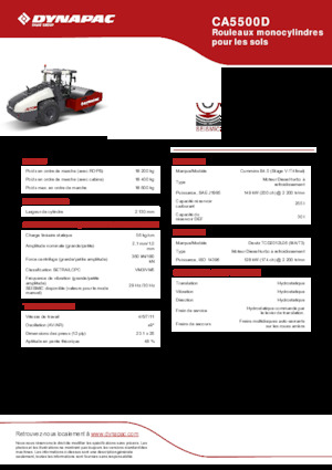 Cilindri compactori cu un singur tambur Dynapac CA5500D
