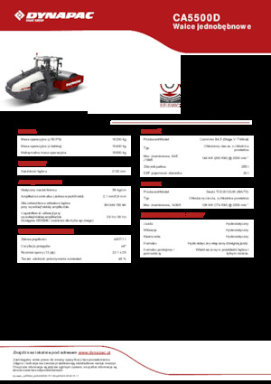 Cilindri compactori cu un singur tambur Dynapac CA5500D