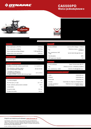 Cilindri compactori cu un singur tambur Dynapac CA5500PD