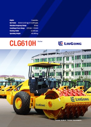 Cilindri compactori cu un singur tambur Liugong CLG610H