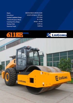 Cilindri compactori cu un singur tambur Liugong 6118E