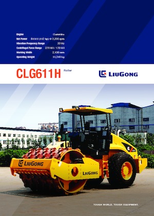 Cilindri compactori cu un singur tambur Liugong CLG611H