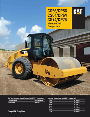 Cilindri compactori cu un singur tambur Caterpillar CS64