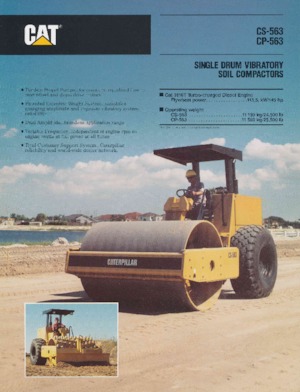 Cilindri compactori cu un singur tambur Caterpillar CP-563