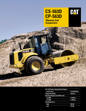 Cilindri compactori cu un singur tambur Caterpillar CS 563 D