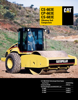 Cilindri compactori cu un singur tambur Caterpillar CS 683 E