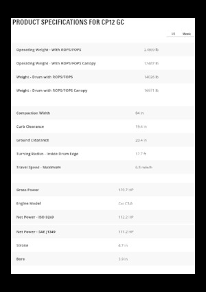 Cilindri compactori cu un singur tambur Caterpillar CP12GC