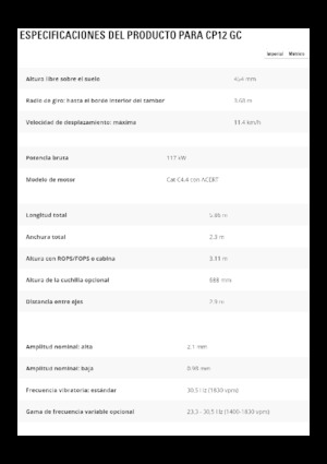 Cilindri compactori cu un singur tambur Caterpillar CP12GC