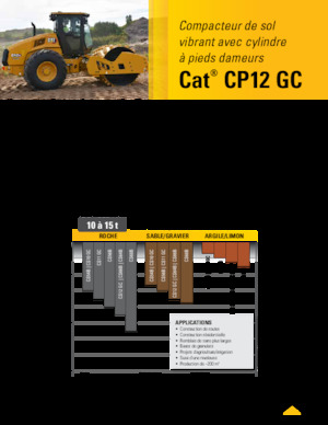 Cilindri compactori cu un singur tambur Caterpillar CP12GC