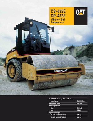 Cilindri compactori cu un singur tambur Caterpillar CS433E