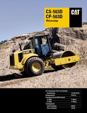 Cilindri compactori cu un singur tambur Caterpillar CS 563 D