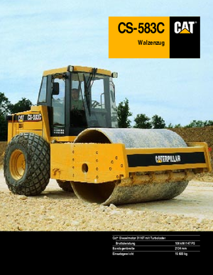 Cilindri compactori cu un singur tambur Caterpillar CS 583 C