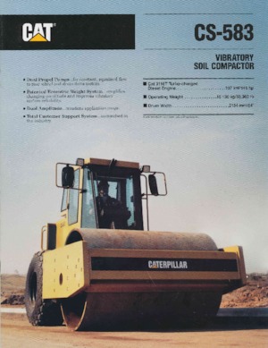 Cilindri compactori cu un singur tambur Caterpillar CS-583