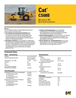 Cilindri compactori cu un singur tambur Caterpillar CS68B