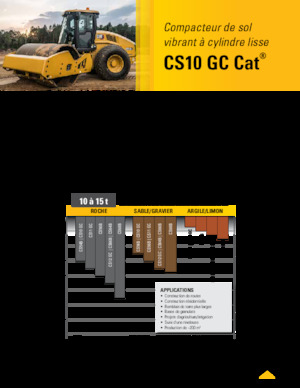 Cilindri compactori cu un singur tambur Caterpillar CS10GC