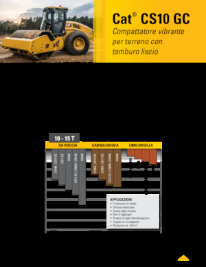 Cilindri compactori cu un singur tambur Caterpillar CS10GC