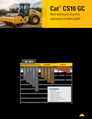 Cilindri compactori cu un singur tambur Caterpillar CS10GC