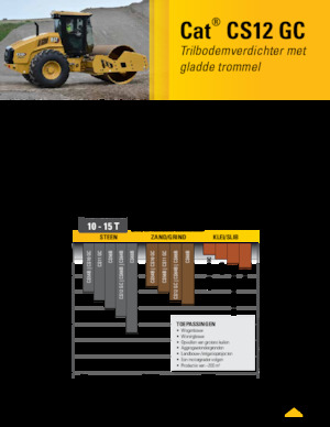 Cilindri compactori cu un singur tambur Caterpillar CS12GC