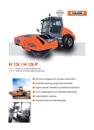Cilindri compactori cu un singur tambur Hamm H 13i