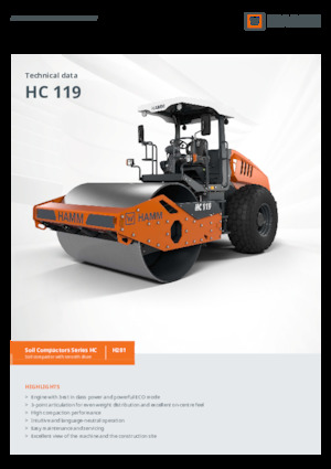 Cilindri compactori cu un singur tambur Hamm HC 119