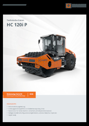 Cilindri compactori cu un singur tambur Hamm HC 120i P