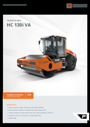 Cilindri compactori cu un singur tambur Hamm HC 130i VA