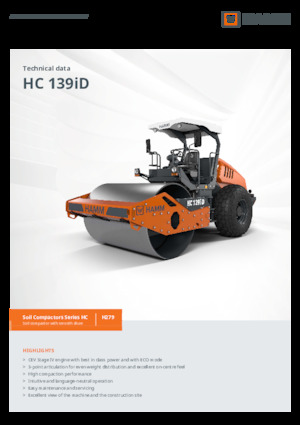 Cilindri compactori cu un singur tambur Hamm HC 139iD