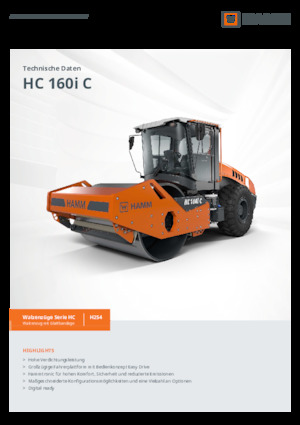 Cilindri compactori cu un singur tambur Hamm HC 160i C