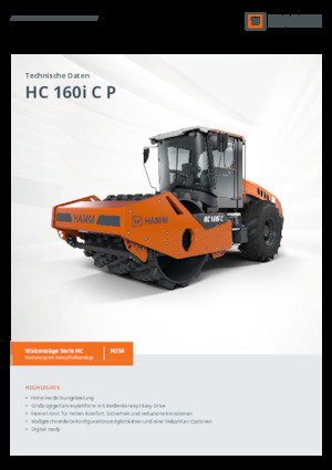 Cilindri compactori cu un singur tambur Hamm HC 160i C P