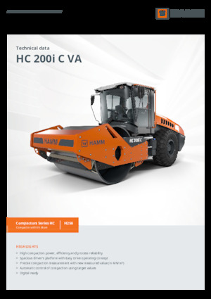 Cilindri compactori cu un singur tambur Hamm HC 200i C VA