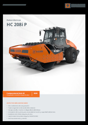 Cilindri compactori cu un singur tambur Hamm HC 208i P