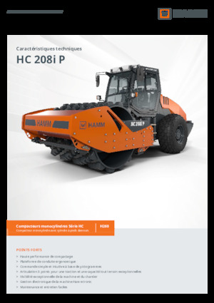 Cilindri compactori cu un singur tambur Hamm HC 208i P