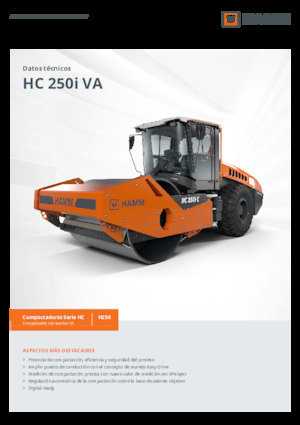 Cilindri compactori cu un singur tambur Hamm HC 250i C VA
