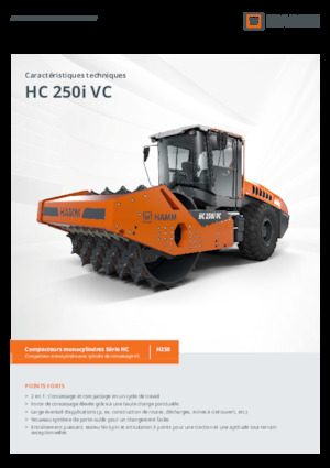 Cilindri compactori cu un singur tambur Hamm HC 250i VC