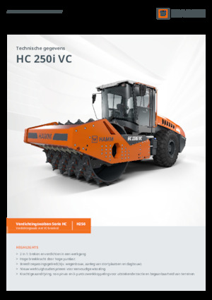 Cilindri compactori cu un singur tambur Hamm HC 250i VC