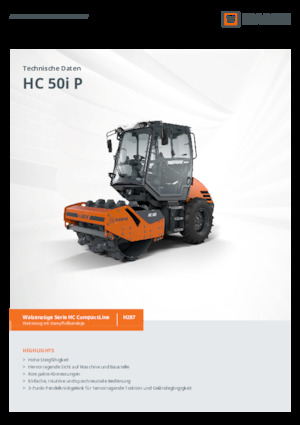 Cilindri compactori cu un singur tambur Hamm HC 50i P