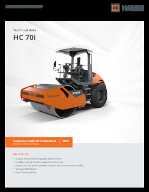 Cilindri compactori cu un singur tambur Hamm HC 70i