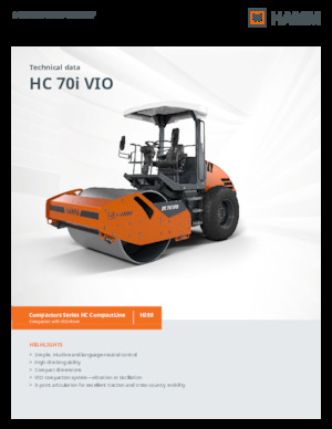 Cilindri compactori cu un singur tambur Hamm HC 70i VIO