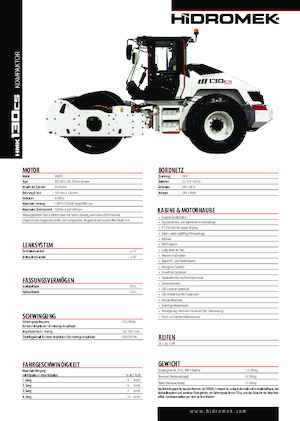 Cilindri compactori cu un singur tambur Hidromek HMK 130 CS